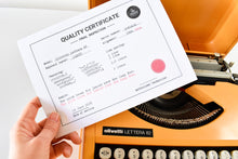 Load image into Gallery viewer, Olivetti Lettera 82 Orange Portable Typewriter