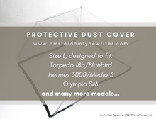 Load image into Gallery viewer, Premium Transparent Typewriter Dust Cover - Size L