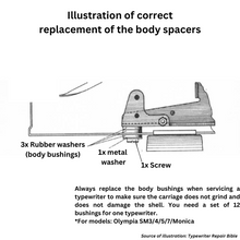 Afbeelding in Gallery-weergave laden, Vervangende rubberen carrosseriebussen voor Olympia SM3/4/5/7/Monica
