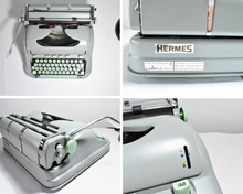Afbeelding in Gallery-weergave laden, Gereserveerd* Zeldzaam* Gerestaureerde Hermes 3000 Typemachine - Scriptlettertype (Cursief)
