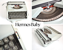 Afbeelding in Gallery-weergave laden, Hermes Baby-typemachine uit 1975
