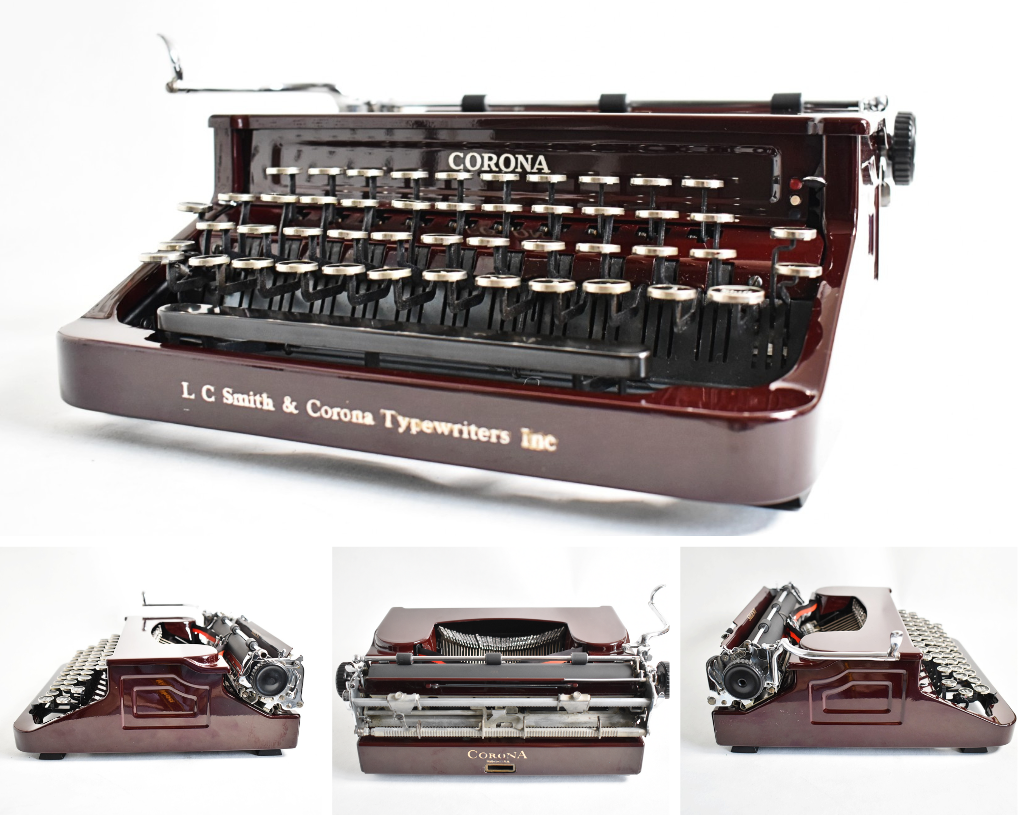 1936 Smith Corona Silent Maroon – Amsterdam Typewriter