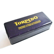 Load image into Gallery viewer, Vintage TORPEDO Ribbon Tin/Pencil Box
