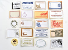 Load image into Gallery viewer, Vintage Label Stickers Set of 60
