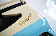 Load image into Gallery viewer, 1962 Portable Consul Blue/Cream Typewriter
