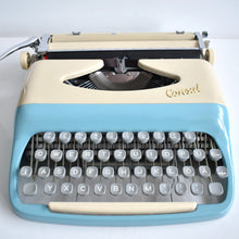 Load image into Gallery viewer, 1962 Portable Consul Blue/Cream Typewriter
