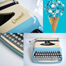 Load image into Gallery viewer, 1962 Portable Consul Blue/Cream Typewriter
