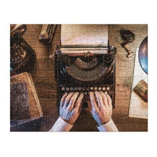 Load image into Gallery viewer, Jigsaw Puzzle - Typing on a Cosy Evening
