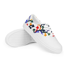 Afbeelding in Gallery-weergave laden, Veterschoenen van canvas voor dames - Olivetti Tetractys
