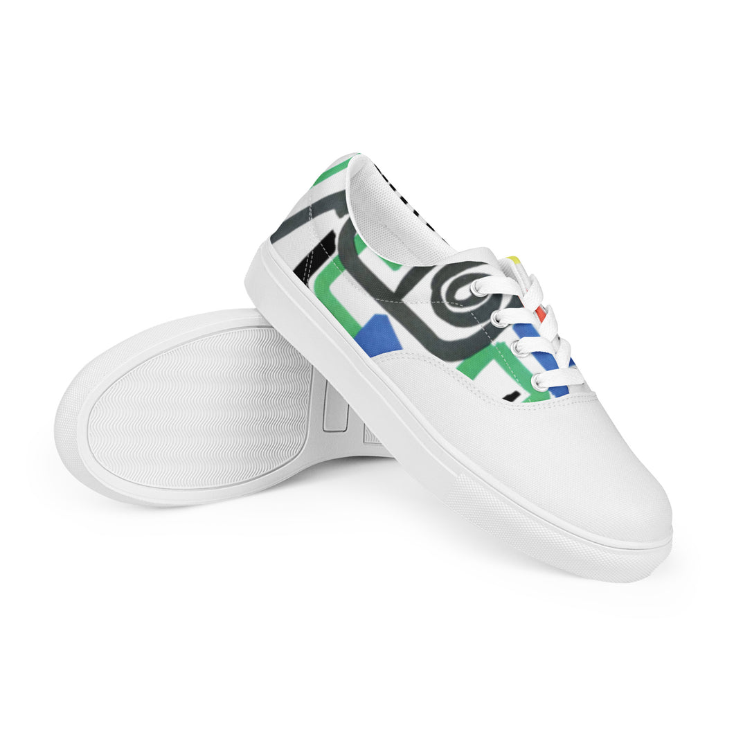 Veterschoenen voor dames van canvas - Olivetti Multisumma 22